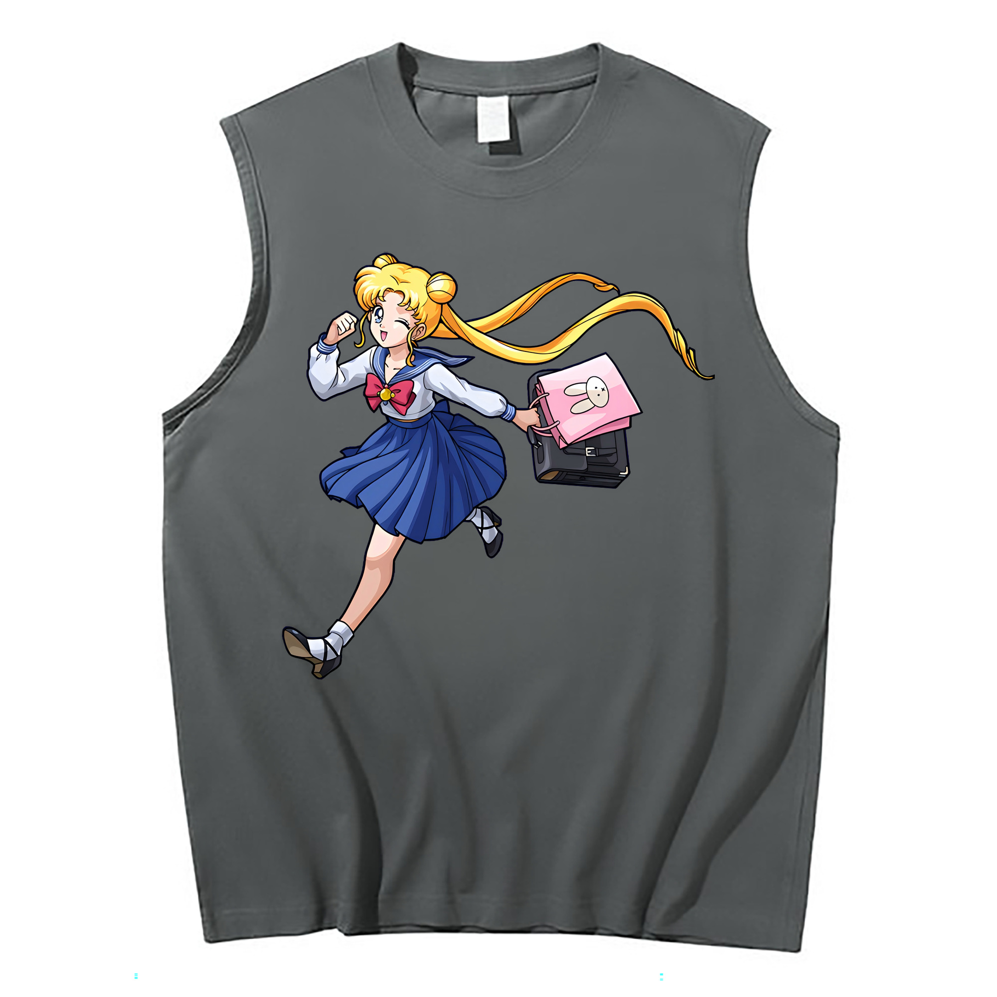 （画像用） 美少女戦士セーラームーン 愛野 美奈子 あいの みなこ Sailor Moon Aino Minako コットン100％タンクトップ（フロントプリント）